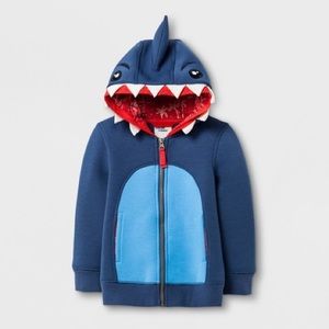 Blue Shark Hoodie Sweatshirt - Toddler